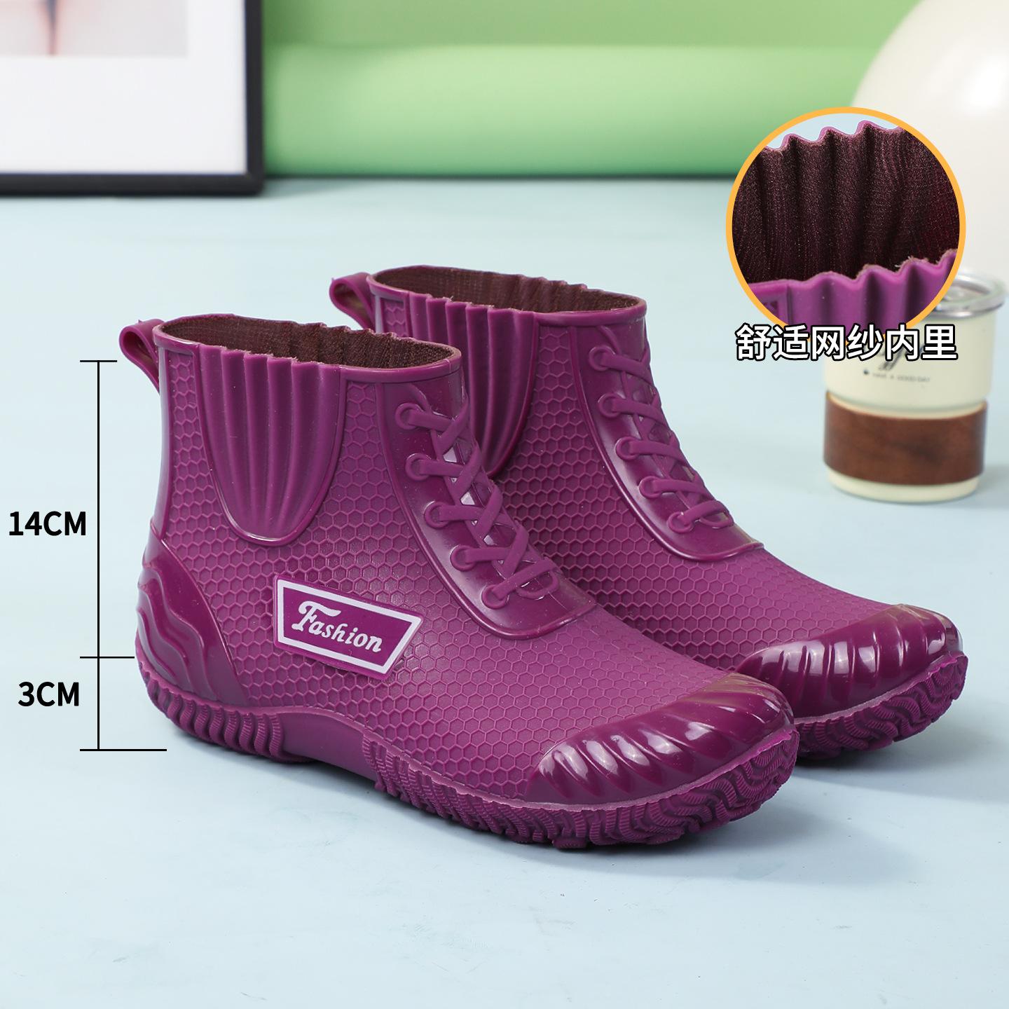 

Fashion cotton versatile single shoes waterproof shoes women s rain shoes women s rain boots men s solid color soft sole soft four seasons sweet 41