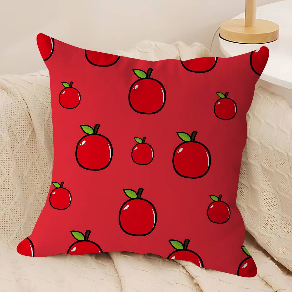 Cartoon-Apfel Einfaches Personalisiertes Bild Text Heimdeko Kissen Haushaltsgeschenke 45x45cm