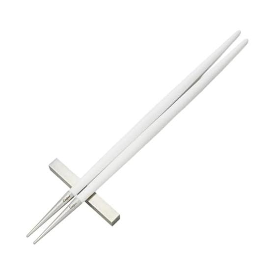 Cutipol GOA Chopsticks Set with Chopstick Rest, White/Silver