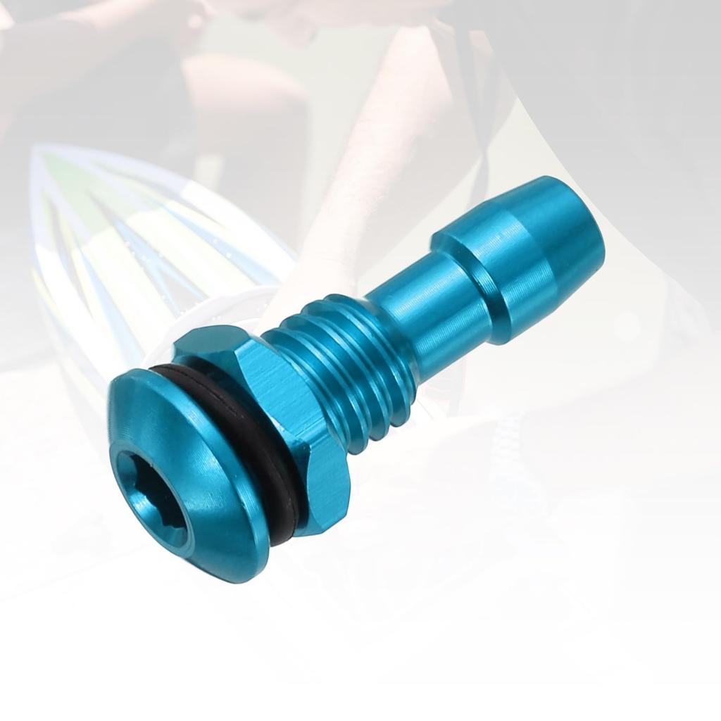 uxcell 2-Pack 20mm M6 RC Boat Water Nipple Drain Nozzle Aluminum Alloy Cooling Tube Extension Kit for RC Boat Motor Cooling System, Blue