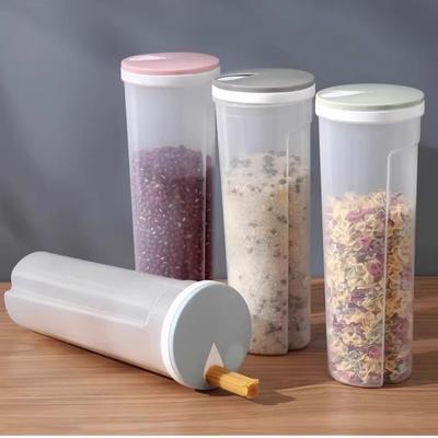 Modern Plastic Long-Noodle Storage Box with  Transparent Deep Food Container for Spaghetti Whole Grains Kitchen Canister