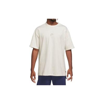Μονόχρωμο Αθλητικό Casual T-Shirt με Στρογγυλή Λαιμόκοψη και Πεσμένα Ώμους Ανδρικά Κορυφές Λευκό DO7393-030-X