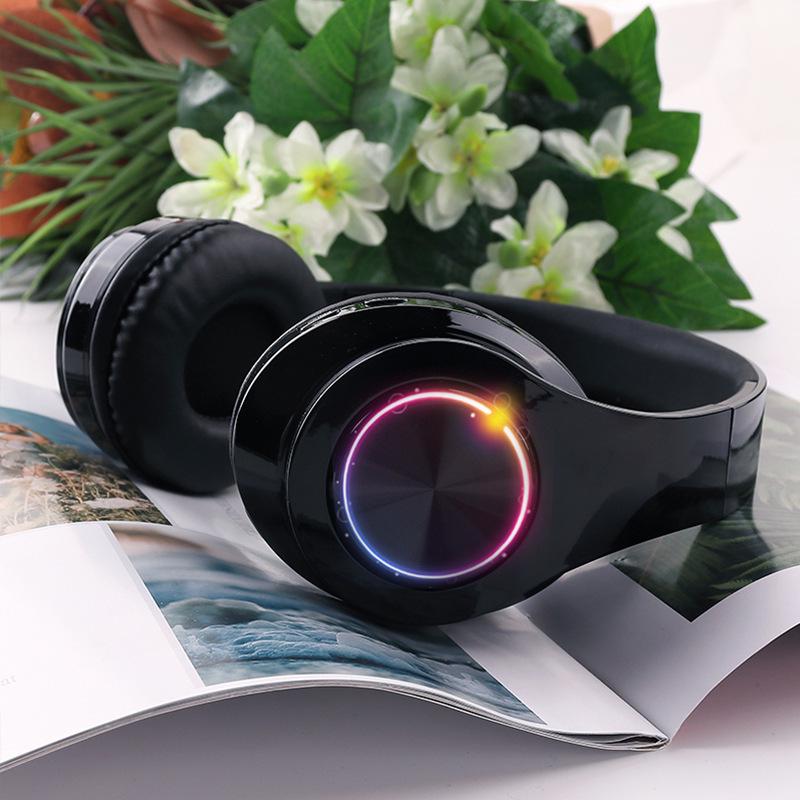 B39 Luminous Foldable Wireless Bluetooth Headphones with Card Slot (2024 Model)