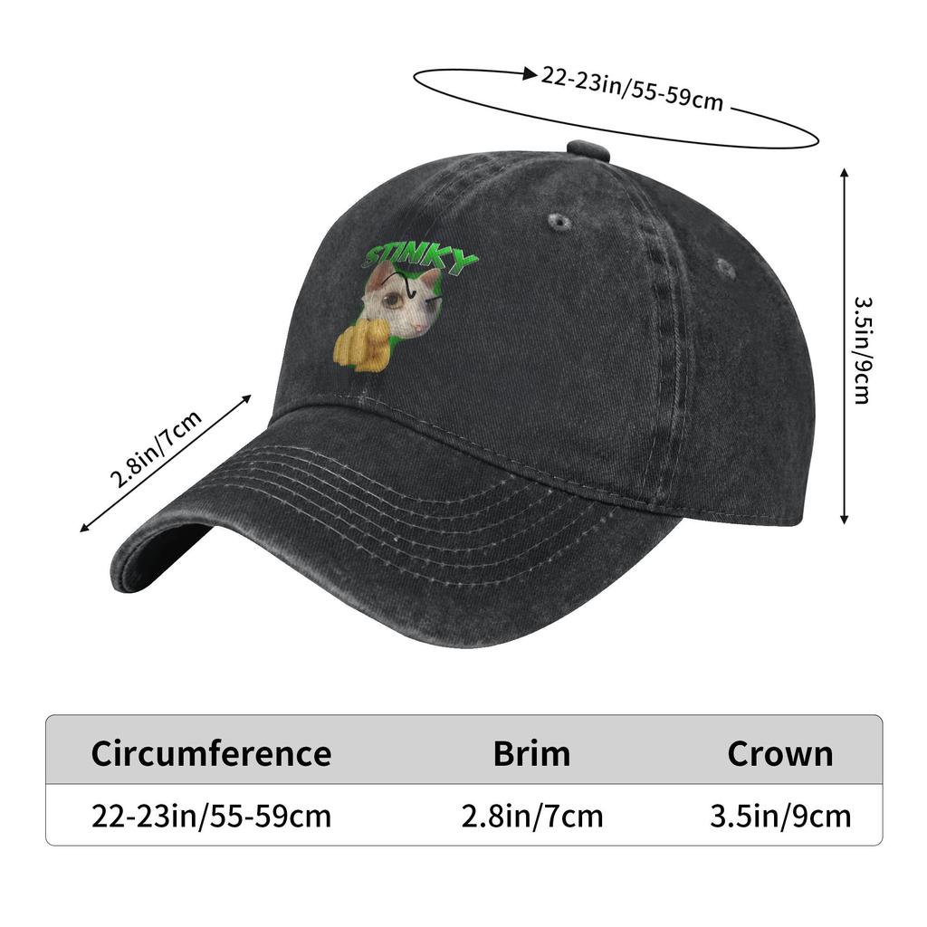 Unisex Stinky Funny Cat Meme Cap Merch Baseball Cap Fashion Trucker Hats Adjustable