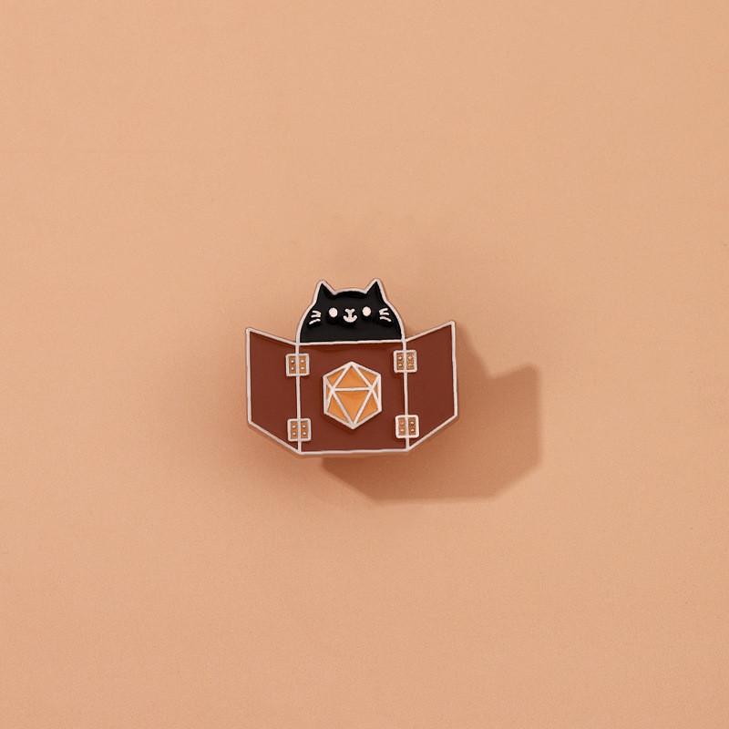 Cute Cat Black Animal Brooch Creative Alloy Badge Perfect For Casual And Styles Chic