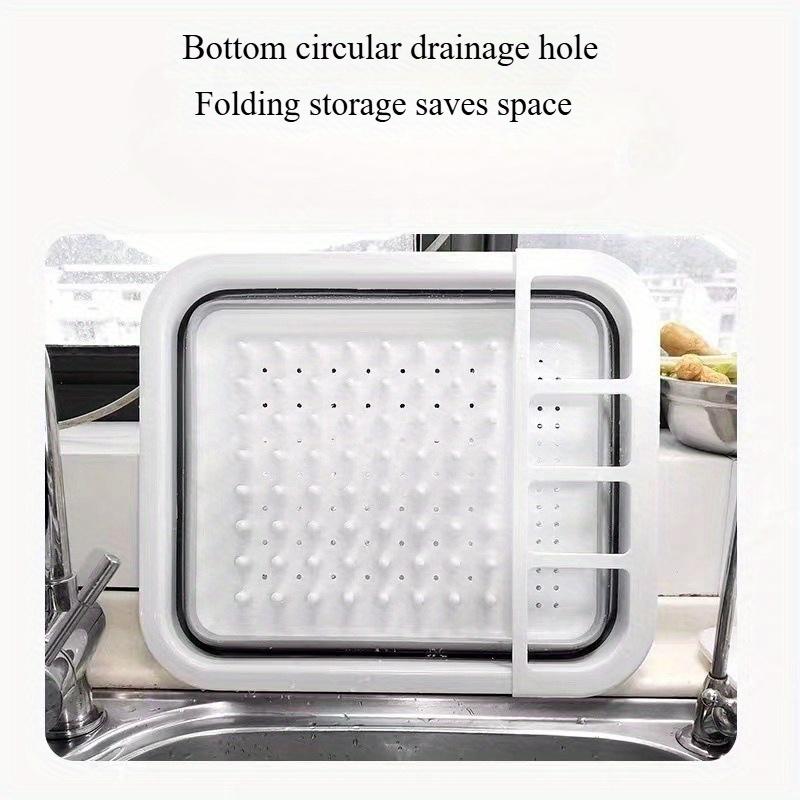 Foldable Dish Rack with Multiple Compartments -Kitchen Countertop Organizer for Plates, Bowls, and Utensils - Dish Drying Rack for Kitchen Counter