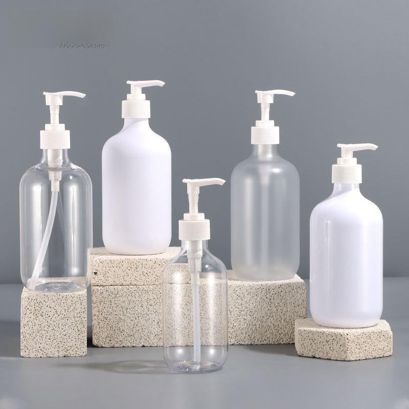 500ml Frosted PET Round Shoulder Shower Gel & Shampoo Bottle