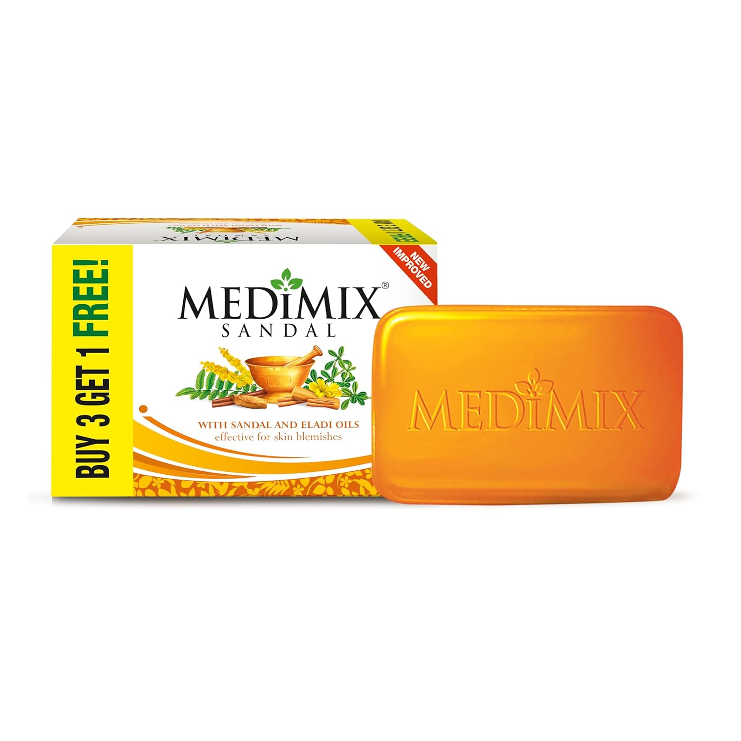 

Medimix Sandal Ayurvedic Bathing Bar Soap 125g x 4 Soap Combo Pack for Clear, Blemish-Free Skin
