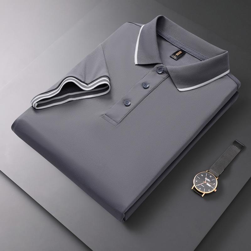 Camisa polo estilo empresarial camiseta polo verão moda manga curta camisa paul