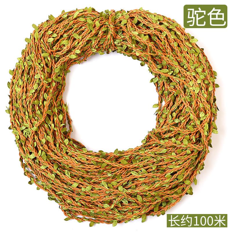 DIY Simuliertes Hanfseil Rattanblätter Kindergarten Handgefertigter Anhänger Mori Umweltdekoration Gewebtes Grünblattseil