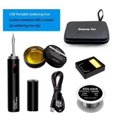 Adjustable Temperature Electric Soldering Iron USB Charging Soldering Iron Set  Solder