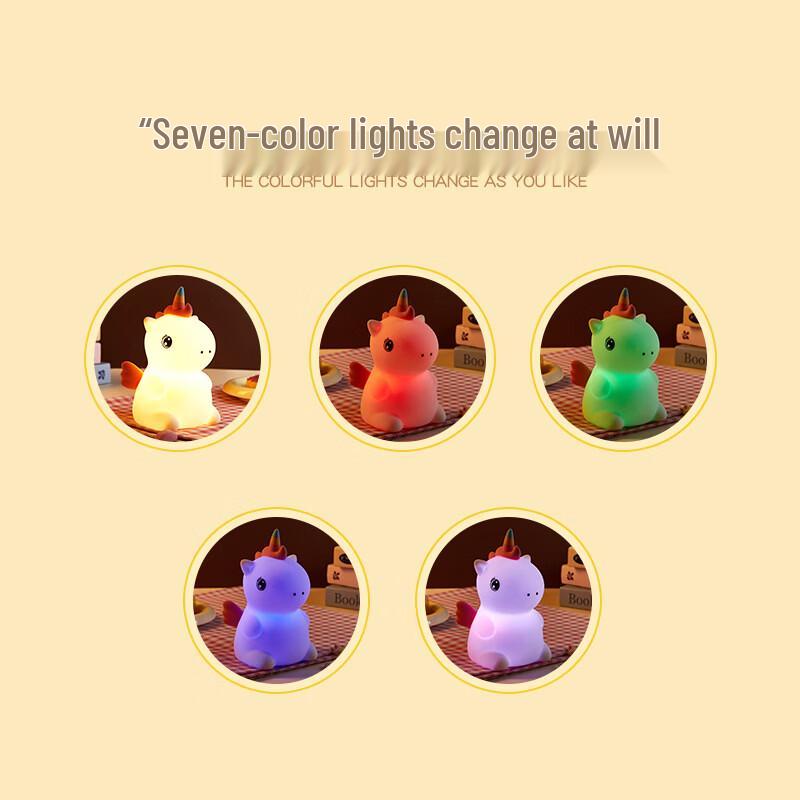 Unicorn Silicone Pat-pat Night Light