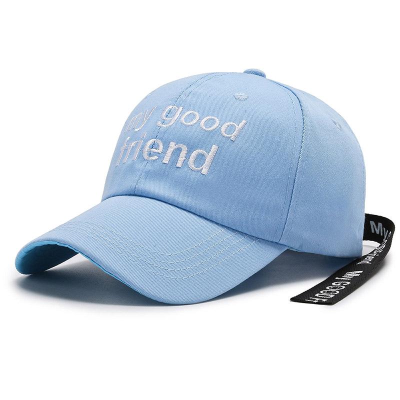 Hat Spring and Autumn New Embroidery Ribbon Baseball Cap Personalized Peaked Hat Outdoor Sun Hat Travel Hat Couple Hat