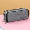 Zipper Pen Case 3 Compartment Pencil Pouch Portable Pencil Bag  Office