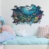 1PC 3D Wall Sticker Underwater World Shark Decor Wall Sticker Aquarium Ocean Theme For Kids Room Bathroom Home Decor-Homeclub
