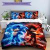 3pcs Sonic5 Design Cover Set - HD Printed Bedding with 1 Cover and 2 Pillowcases - Perfect for Home and Dorm Decor