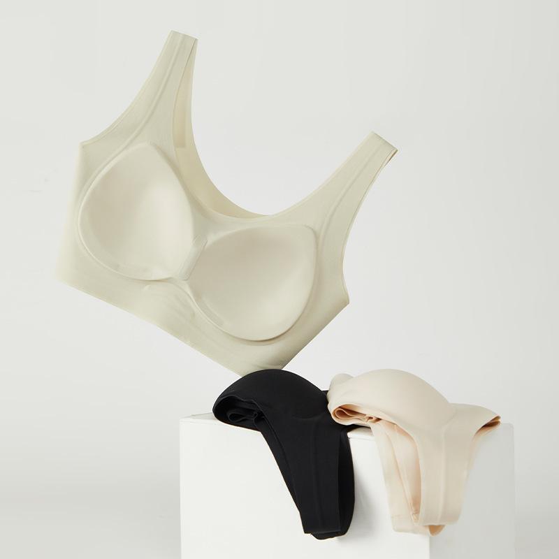 Tank Top Lingerie Women with Bra Pads Simple Bra Gathering and Adjusting Style Sexy Bra