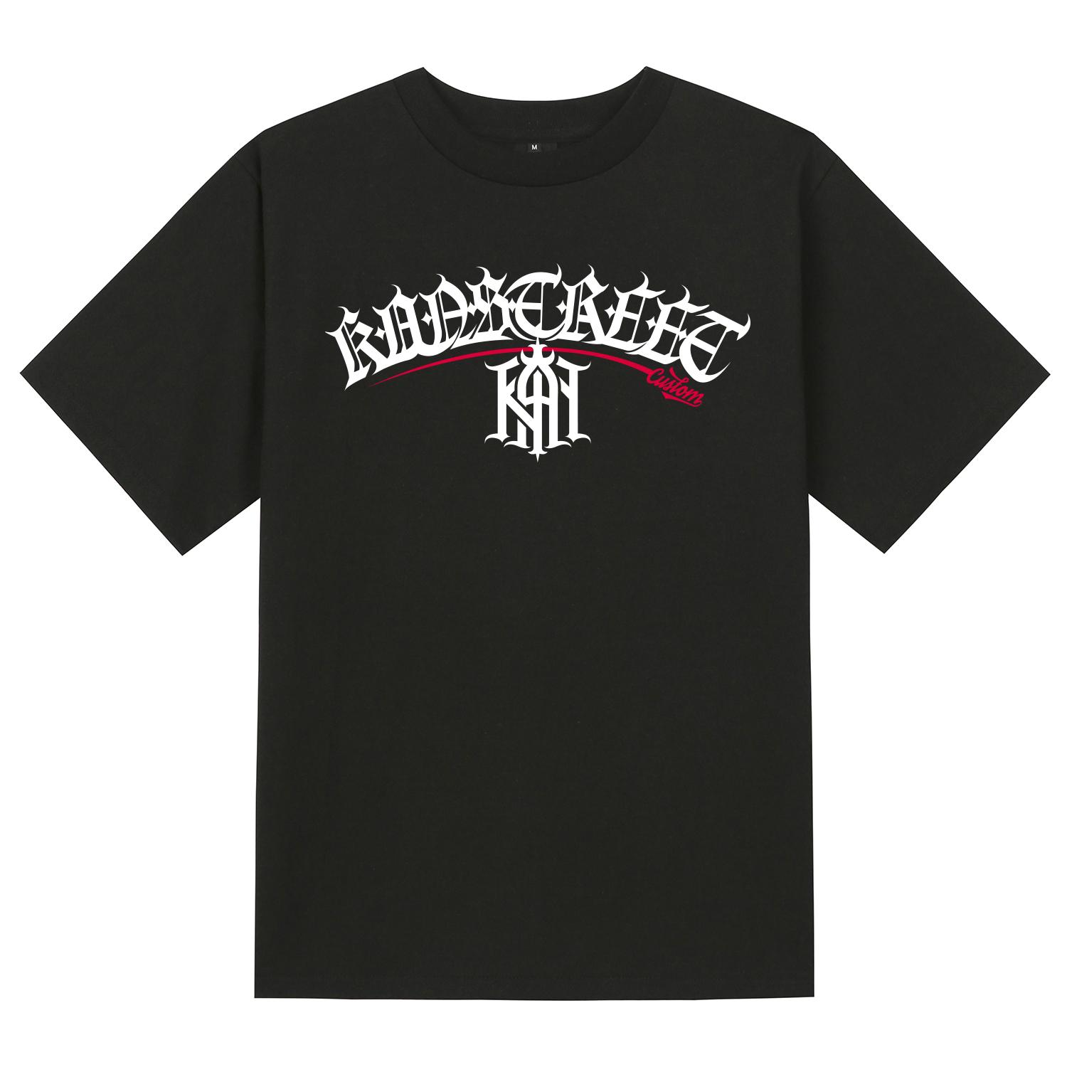 Khan 6312 Ktb0159 Lettering Khan Symbol Short Sleeve T-Shirt - Black Black/L