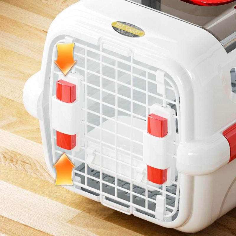 Portable Airline Pet Carrier Portable Ventilated Dog Cat Crate Durable Travel Kennel for Small Medium Pets Outdoor Car Transport