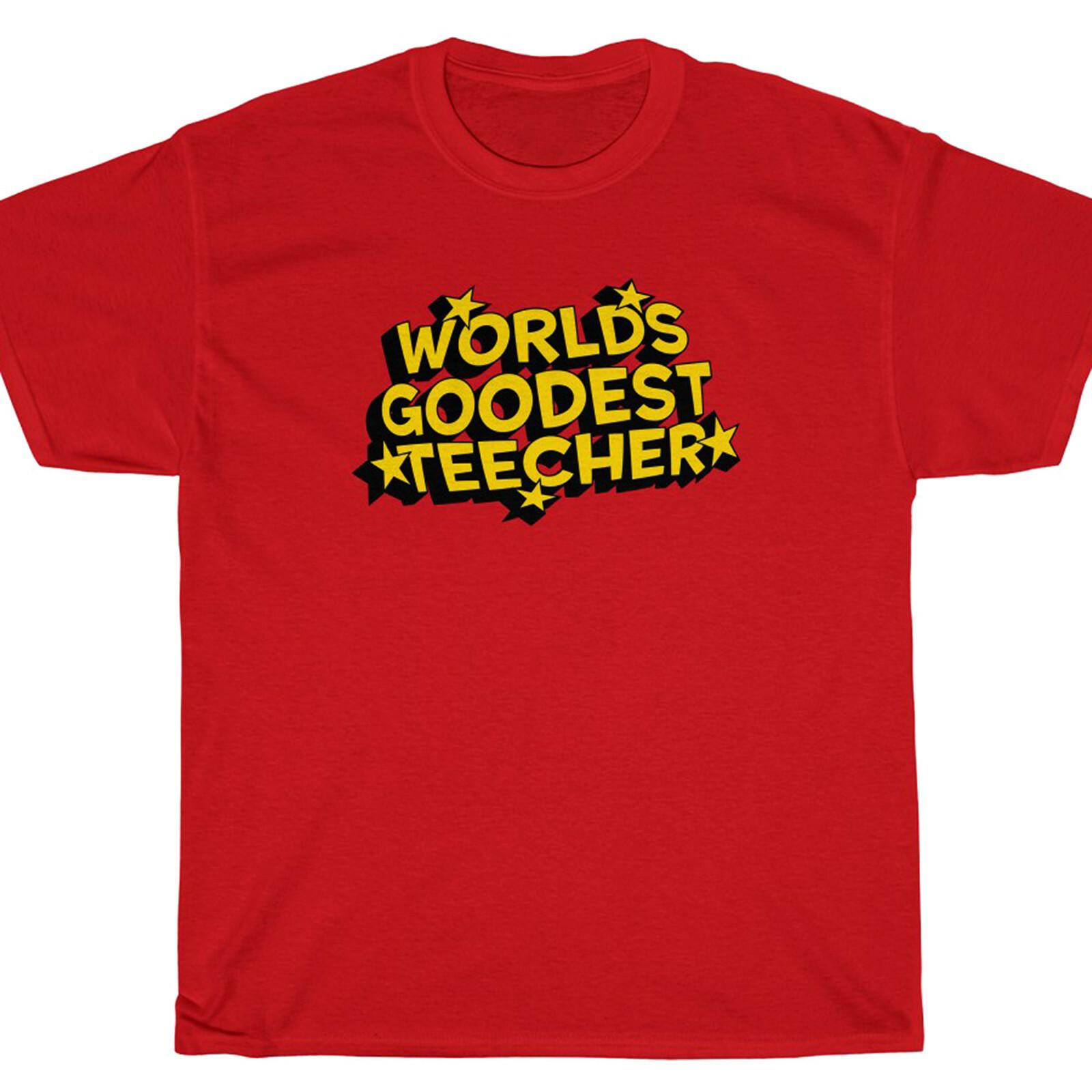Футболка  ЛУЧШИЙ УЧИТЕЛЬ В МИРЕ  - шуточная футболка для учителя, профессора, студента колледжа, унисекс S