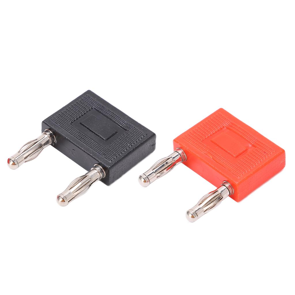 U37 4mm Double Row 4mm Banana Plug Connector 1 to 2 Adapter DIY Cable Connector 16mm Spacing
