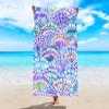 1pc Shell Pattern Printed Beach Towel, Ultra-fine Fiber Beach Towel, Sports Towel, Beach, Pool Vacation Bathroom Decoration