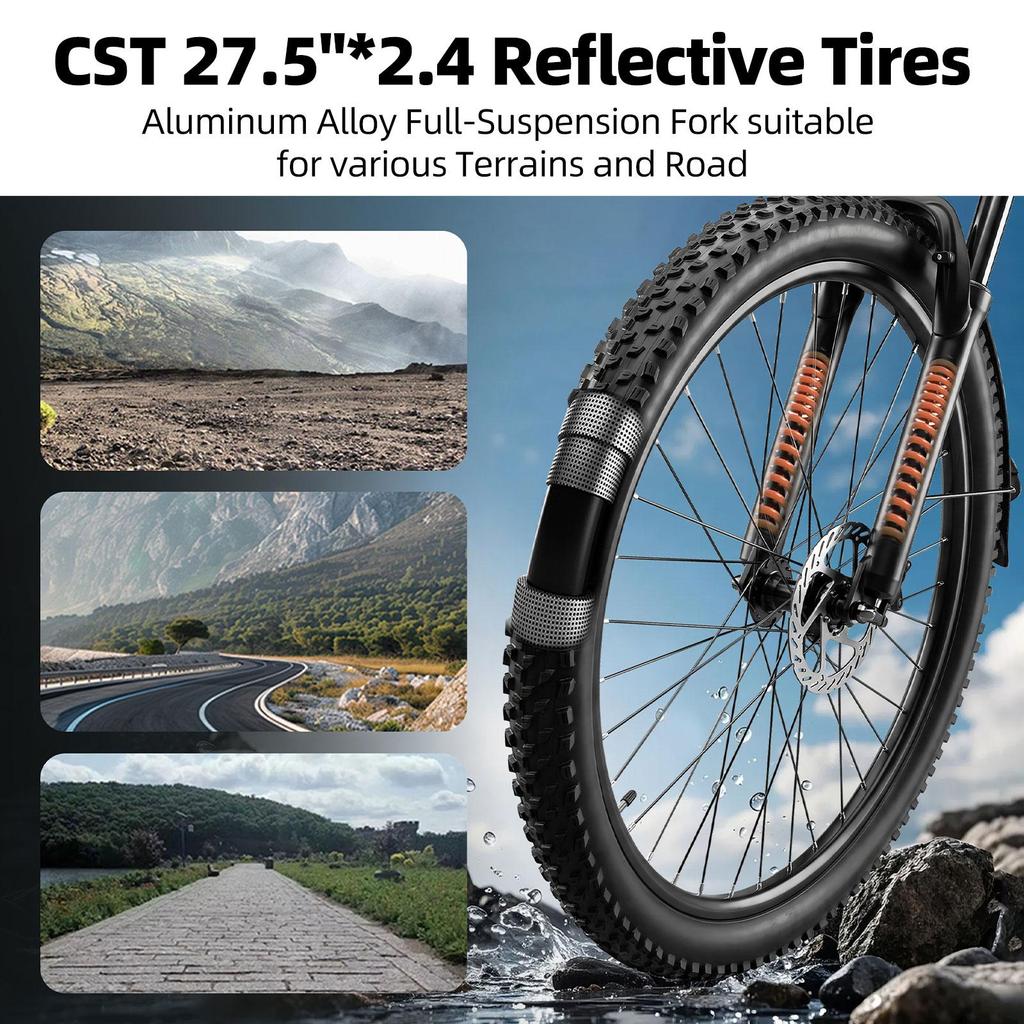 TTGO C5 - 250W Motor - 48V 13.5Ah Lithium Battery – Range Up To 90 Km – Hydraulic Disc Brakes – 27.5×2.4 Inch Tires – Shimano 7 Speeds