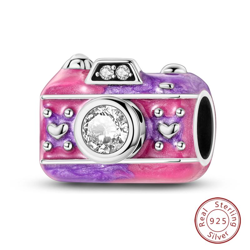 copper Camera Pendant Charm Fashion Travel Collection Bead Charms Compatible With Womens Bracelets Do It Yourself Jewellery Gifts
