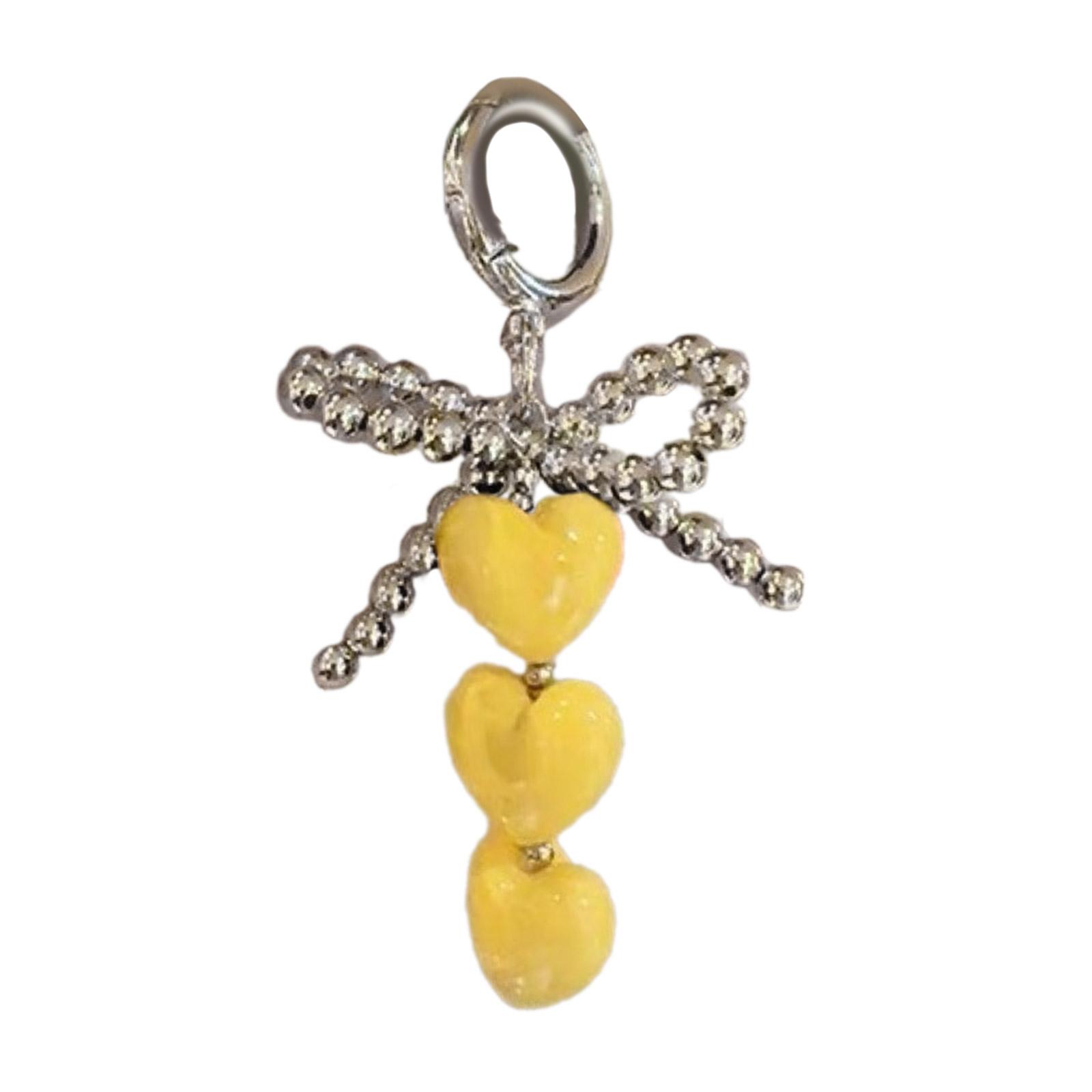 

Милый брелок в форме сердца с бантом из бисера, кулон, милые подвески, украшения, брелок для ключей, подвеска для кошелька, сумки, рюкзака, сумки