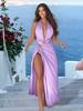 Women's Sexy Halter One Piece Swimsuit Wrap Half Skirt Beach Cover Up 2026 Holiday Chic High Cut Out Swimwear Two-piece Set K59