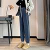 2025 Women's Winter Fleece-Lined Lambswool Sweatpants - Extra Long, Thickened Joggers with Cuffed Corduroy Design