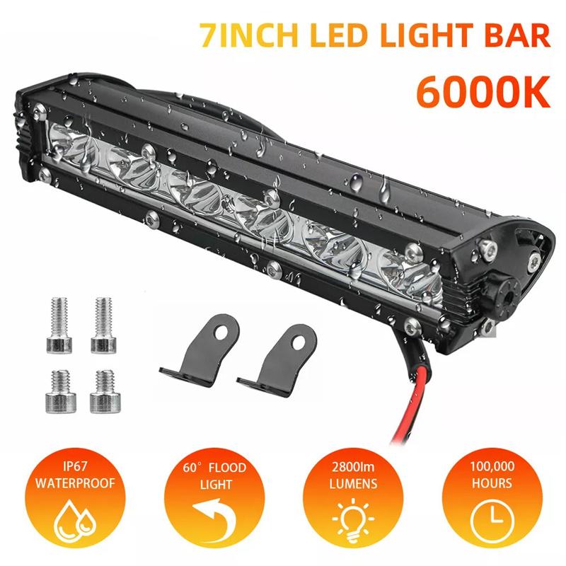 18W Light Bar Work Spotlight 12V Led Waterproof For Ip67 Truck Driving Offroad Boat Car Tractor Led Lamp Modify Accessories