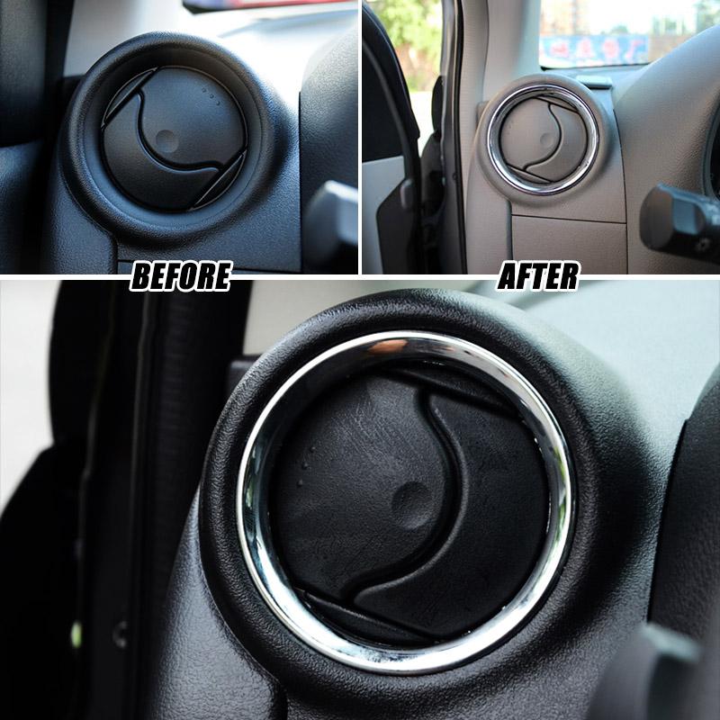 Pentru Nissan Versa Almera Latio A/C Inel de aerisire Carcasa cromată Trim Accesorii pentru stilul mașinii 2012 2013 2014 2015 2016 2017