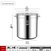 Extra Thick 304 Food Grade Stainless Steel Multi-Use Barrel with Lid for Soup, Braising, Oil, and Water.