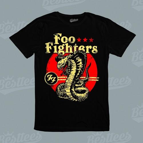 Men/Women/Kids Rock Band Memorabilia Foo Fighters Cobra American Tee T-Shirt S разноцветный