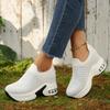 2026 Spring Brand Designer Women's Sneakers  Fashionable Breathable Wedge Heel Shoes Comfortable Shopping Women's Mesh Shoes
