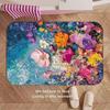 Floral Oil Painting Diatomaceous Earth Absorbent Non-Slip Quick-Drying Bathroom Floor Mat