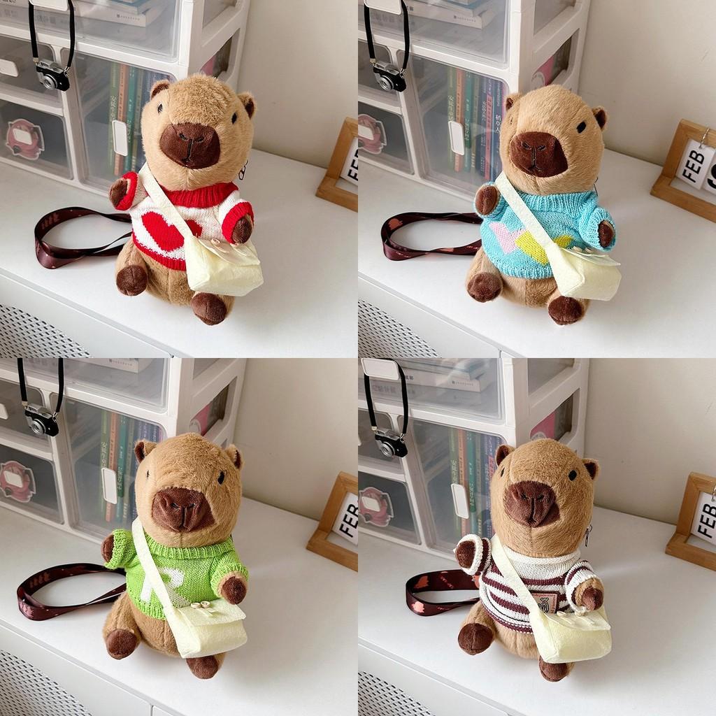 Capybara Bag Plush Cartoon Wear Clothes Skew Bag Girl Children Holiday Gift Doll