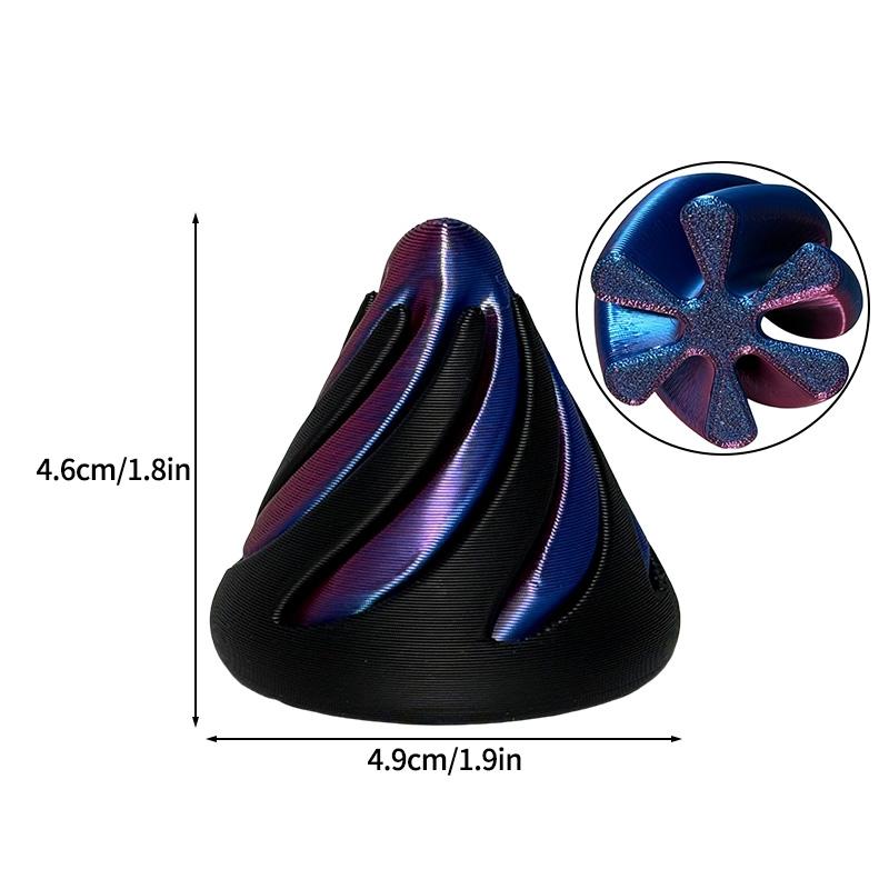 3d Printed Toys Desk Accessories Three-dimensional Pyramid Printed Spiral Cone Helix Screw Rotating Stress Relieving Spiral Cone
