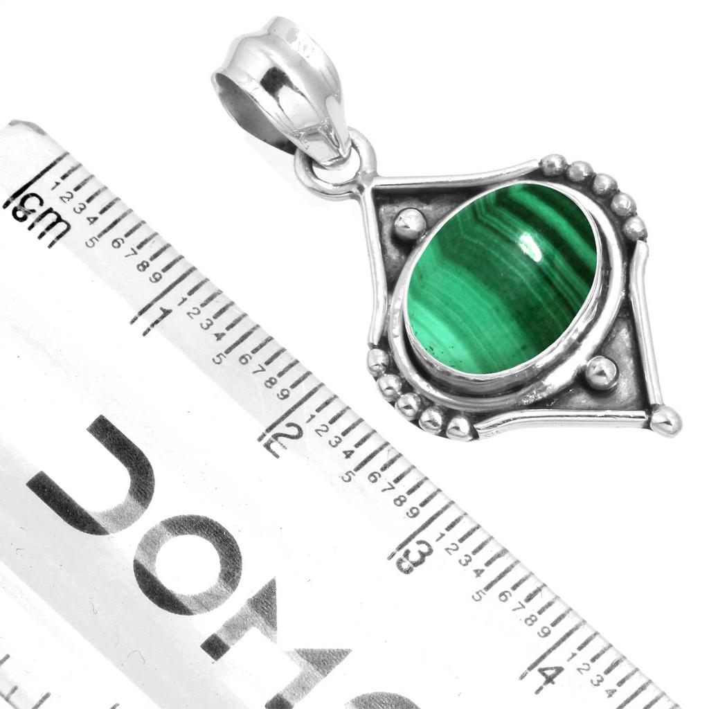 925 Sterling Silver Pendant Women Gemstone Handmade Jewelry Thanksgiving Gift Malachite Moonstone Rose Quartz Red Stone Smoky Topaz Tiger Eye Cocktail