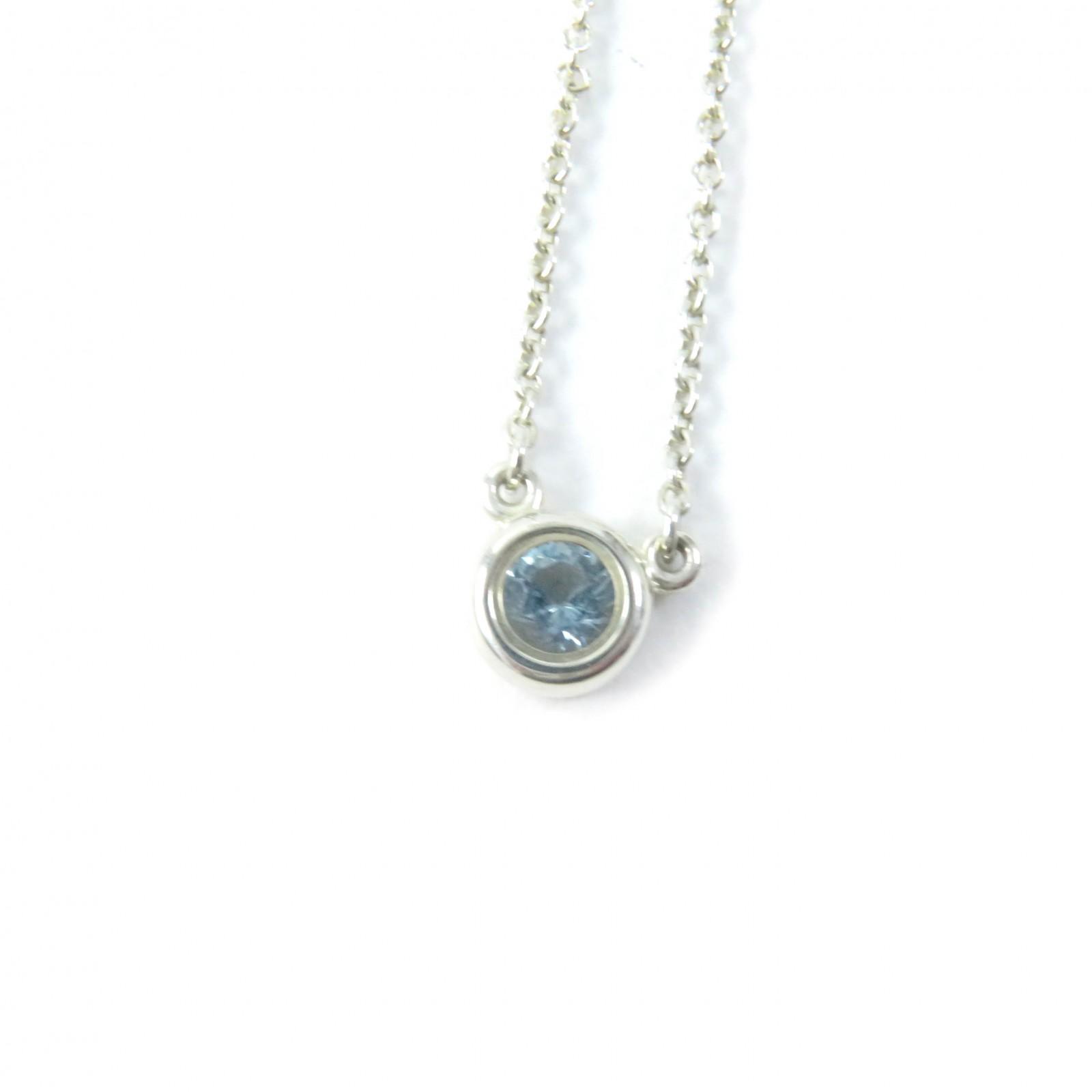 

Great TIFFANY&Co. Necklace Color by the Yard Aquamarine 0.13 carat Silver SV925 Used