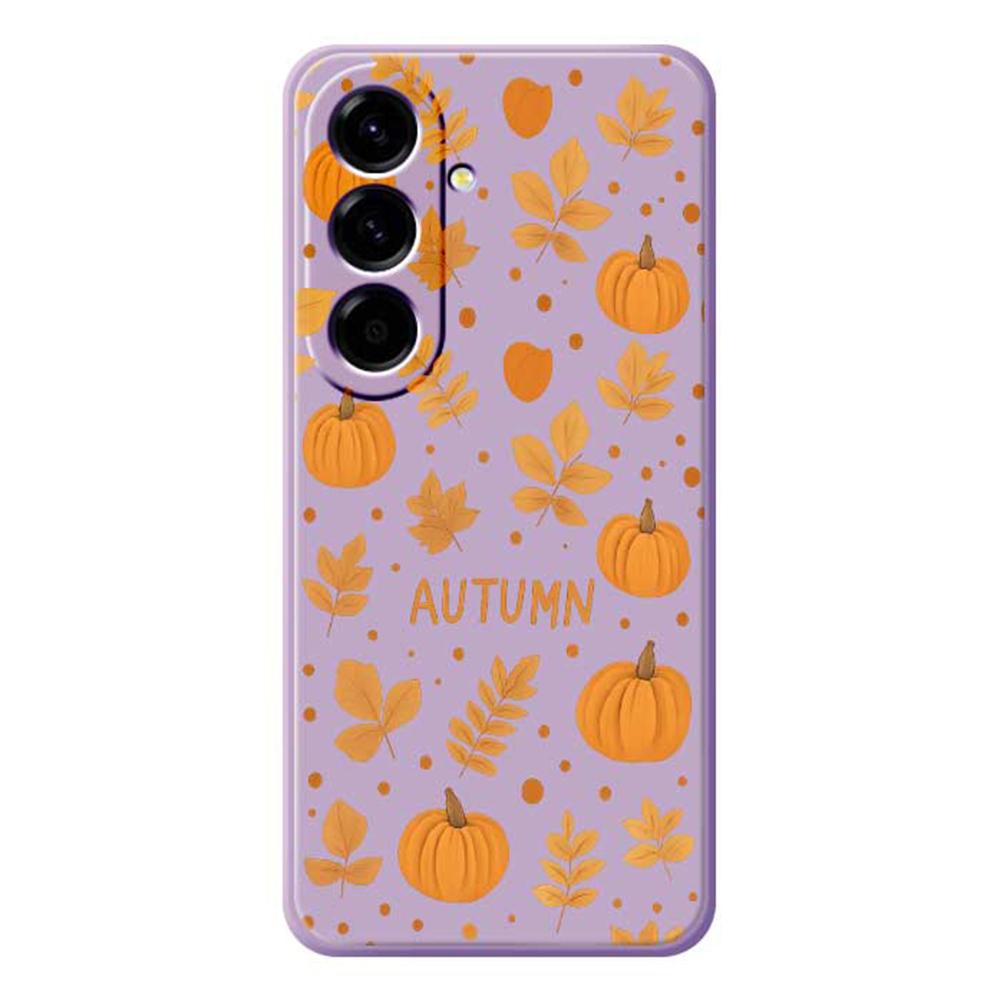 For Samsung Galaxy A56 5G Case Autumn Theme Pattern Printing Straight Edge TPU Phone Back Cover