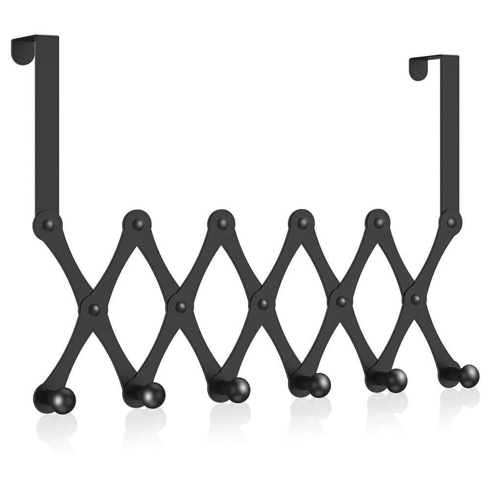 1 buc cârlig ușă reglabil negru pentru agățat prosoape