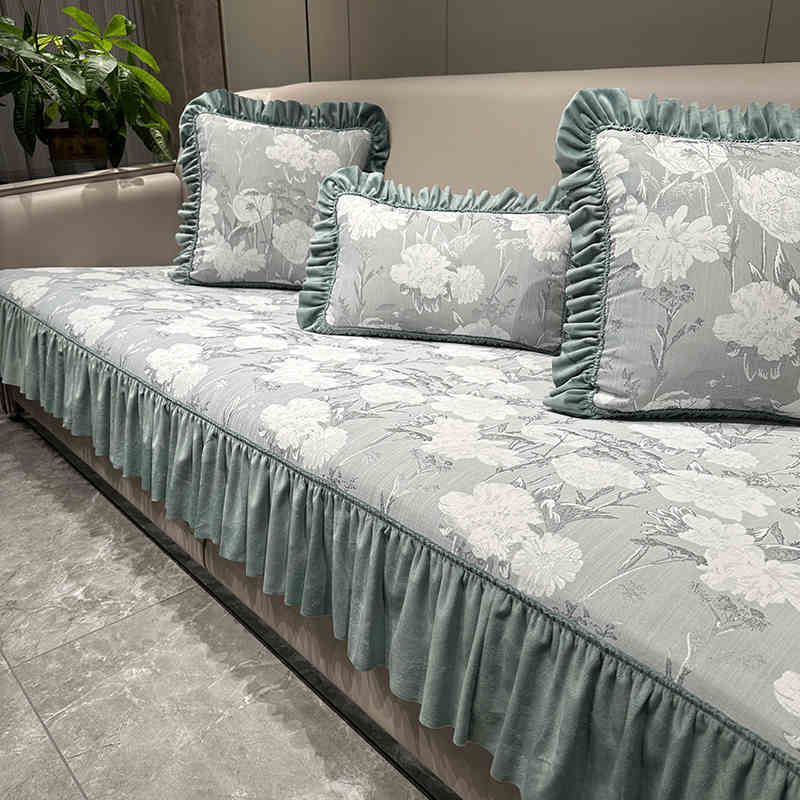 Sofa Cushion For All Seasons Anti Slip European Modern Jacquard Fabric Living Room Sofa Cover Home Decor Sofa Protective Cover