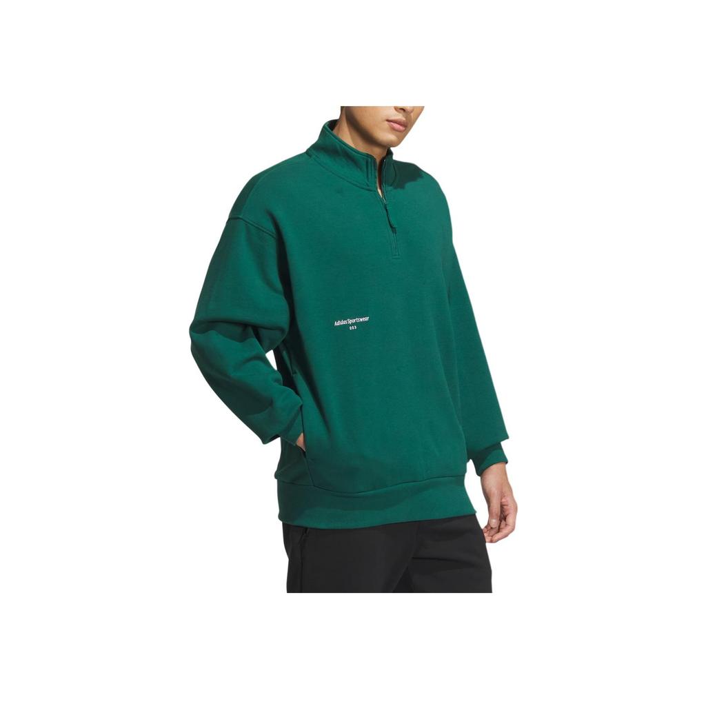 Adidas Small Logo Crew Sweatshirt Men Sweatshirt Forest-Green IZ1596