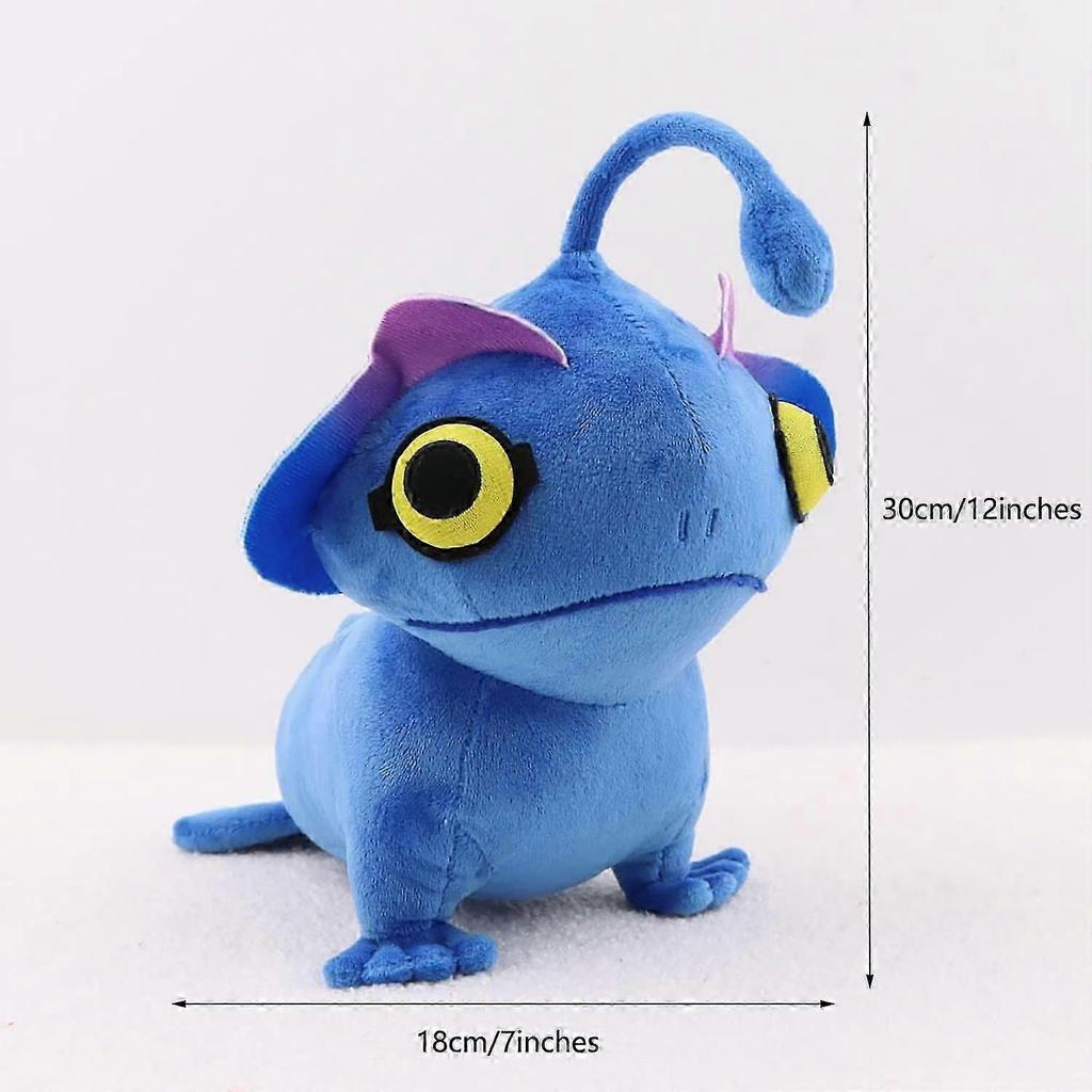 The Sea Monster Plush Toy Blue Lantern Fish Cartoon Doll Blue Sea Monster Stuffed Animal Home Dector