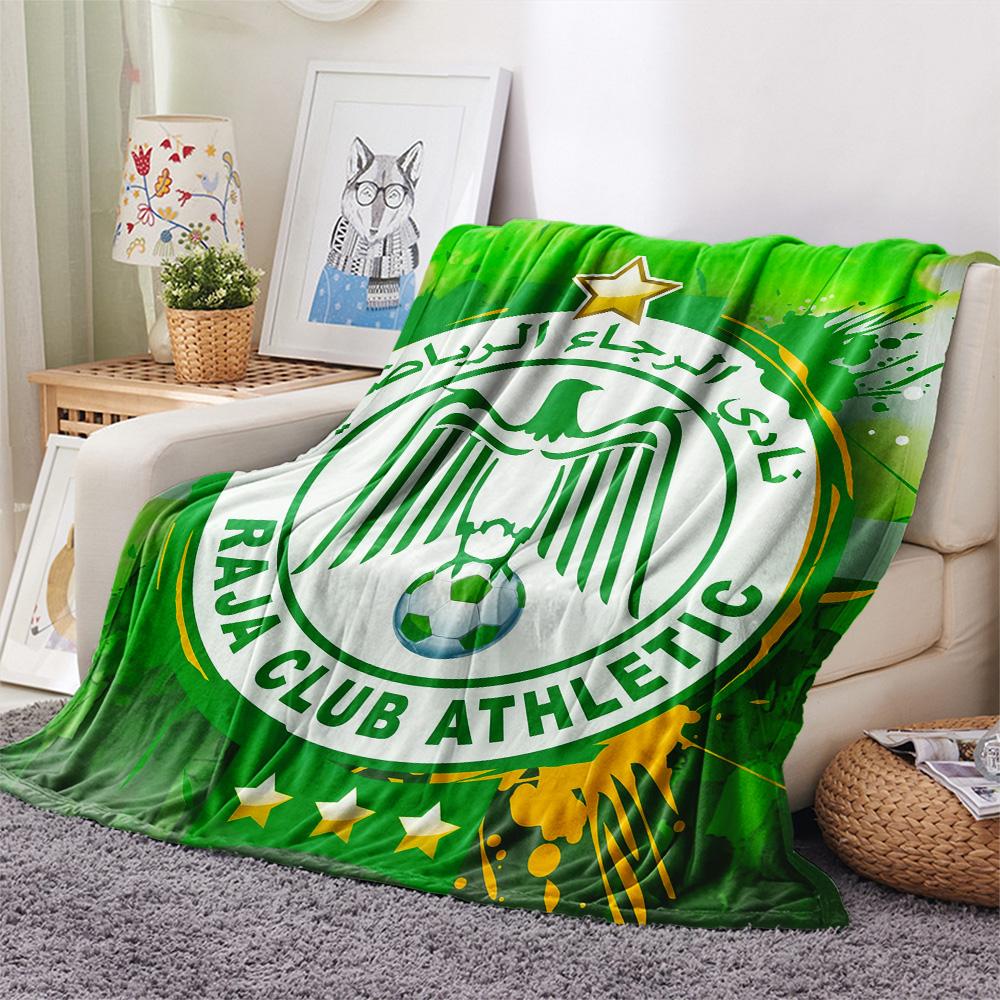 Rajakasablanca Sports Club  Print Flannel Blanket, High Quality Comfortable for All Seasons, Home Decor, Warmth and Comfort