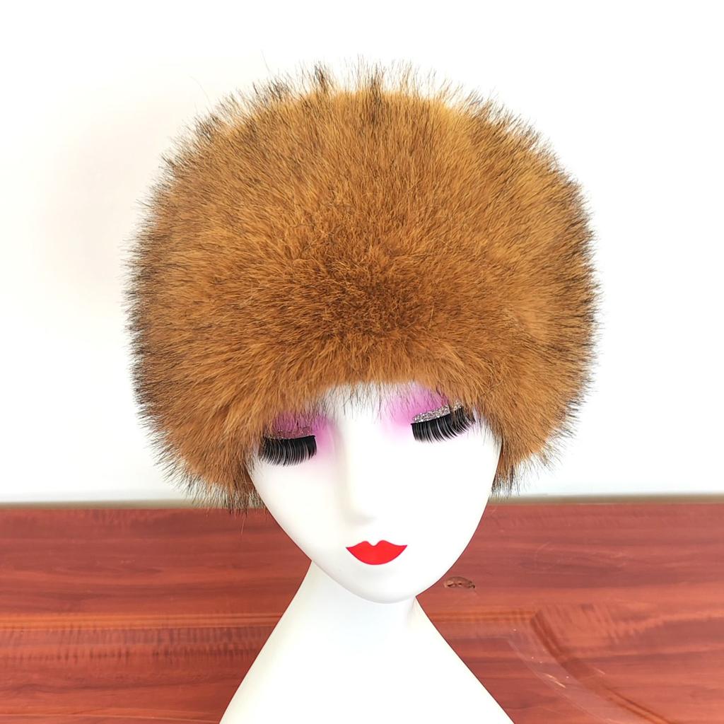 Fall and Winter Fur-like Fur Hat Empty Top Hair Accessory Ring Thickenedheattechpopular Photo Hat