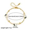 Gold Plated Stainless Steel Two Tone Heart Necklace Bracelet Jewelry Set for Women