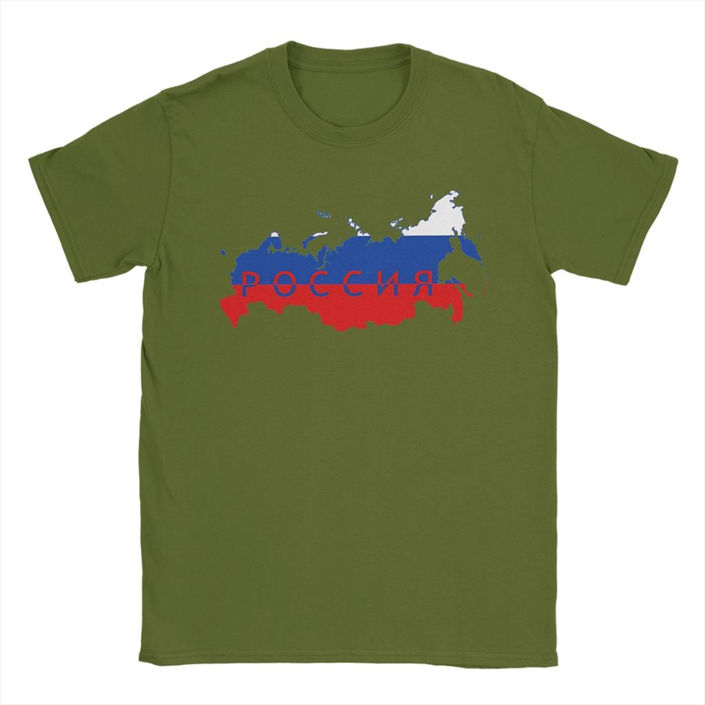 Russian Russia Map Flag Colors T Shirts Men 100 Cotton Crazy TShirts Round Collar Tee Shirt Short Sleeve Clothes 4XL 5XL